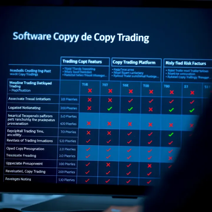 Comparison of Copy Trading Platforms Highlighting Features and Risk Factors Comparison chart illustrating different copy trading platforms with key features and risk indicators