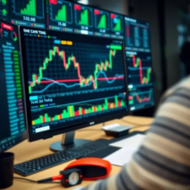 Interface of a day trading platform showing charts and tools for quick market analysis