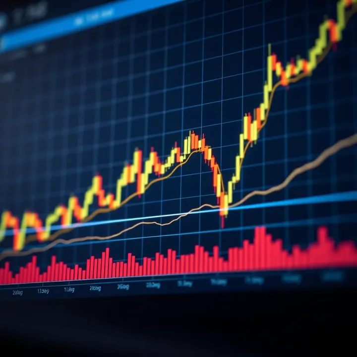 Graph depicting currency fluctuations influenced by economic indicators