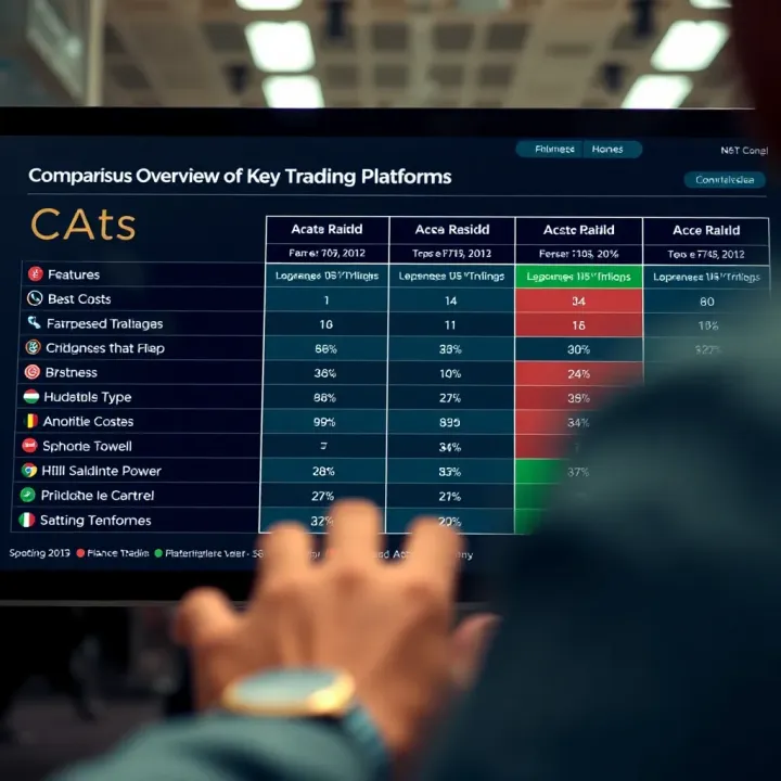 Comparison chart highlighting features, costs, and security measures of different trading platforms
