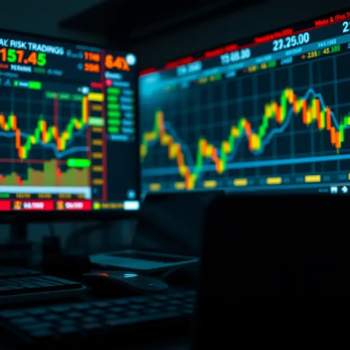 Risk Management and Emotional Control in Day Trading Success Conceptual representation of risk management and emotional control in short-term trading