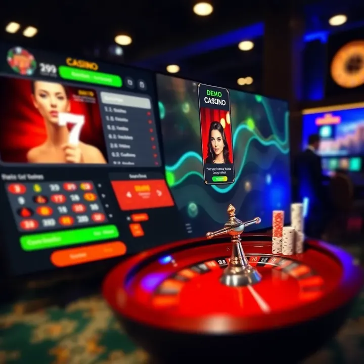 Online casino interface showing free demo gameplay without monetary risk