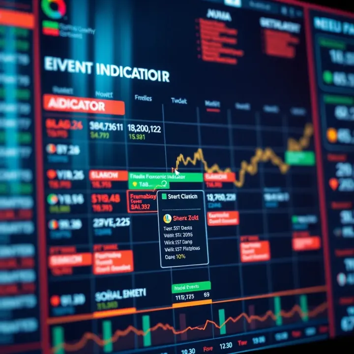 Economic calendar interface showing upcoming financial events and key economic indicators relevant to investment decisions