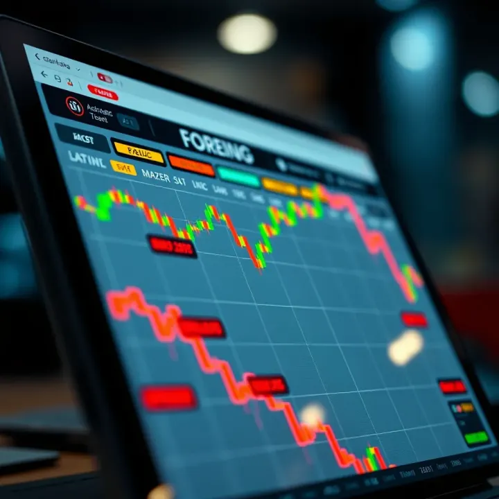 Economic calendar interface displaying key forex market events and indicators