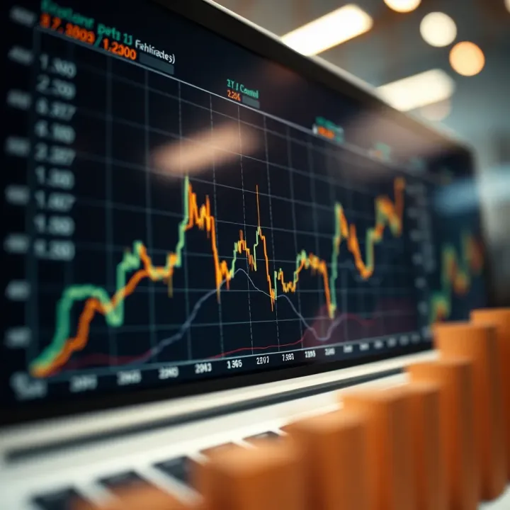 Graph showing economic indicator trends influencing financial markets