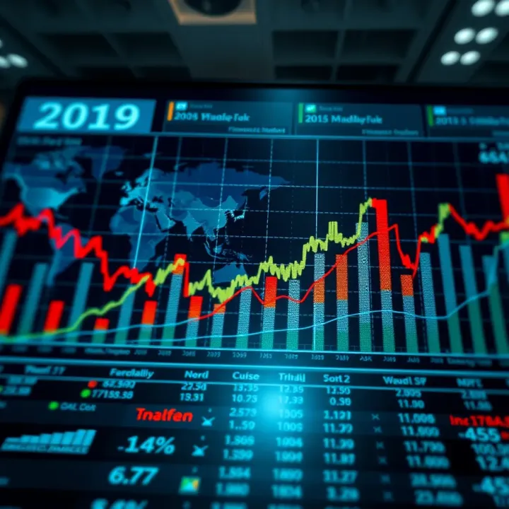 Graph showing the impact of financial indicators on market trends during the year