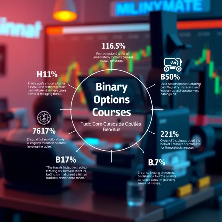 Diagram illustrating the core components and benefits of binary options trading courses