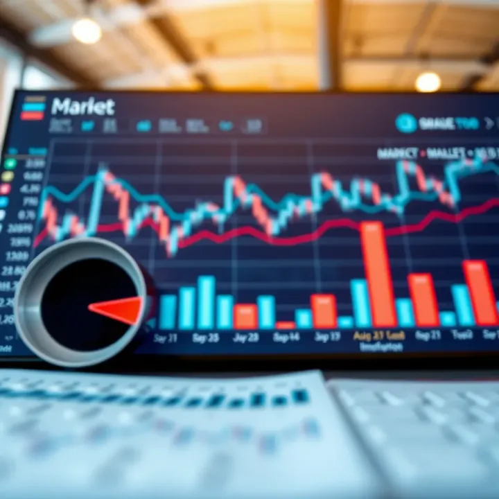 Market analysis chart showing key performance indicators and trends