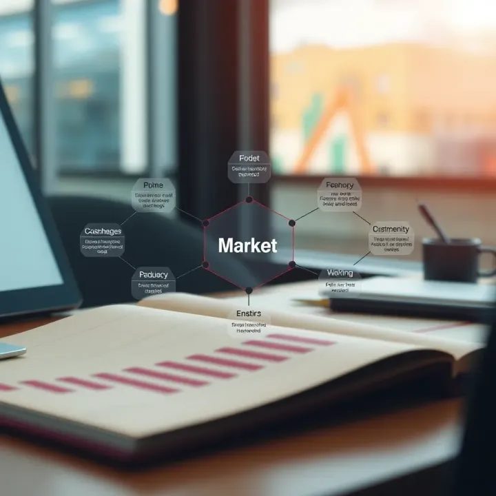 Diagram illustrating key market analysis concepts and their interconnections
