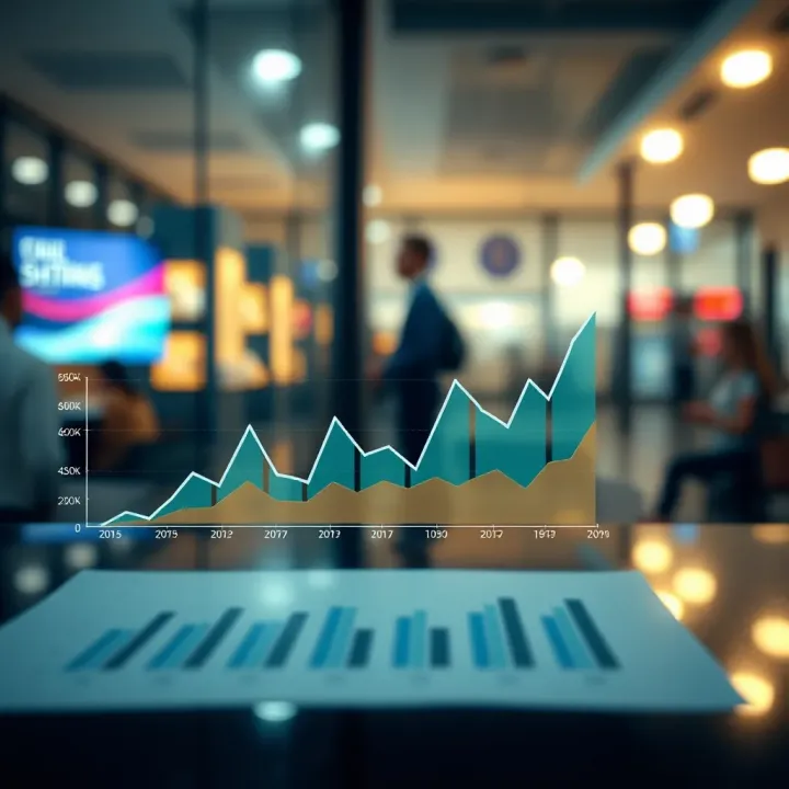 Graph showing consumer behavior trends across different market segments