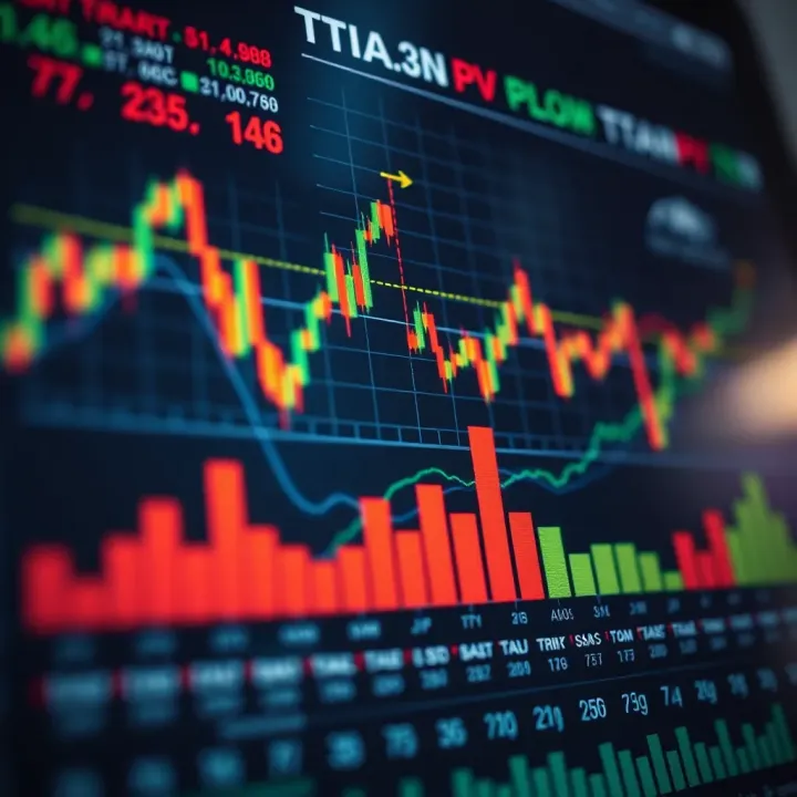 Market Analysis Using Economic Data and Trend Charts Graph and chart overview used to analyze market trends influenced by economic data releases