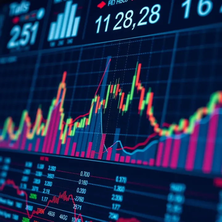 Detailed market research chart showing data points and analysis
