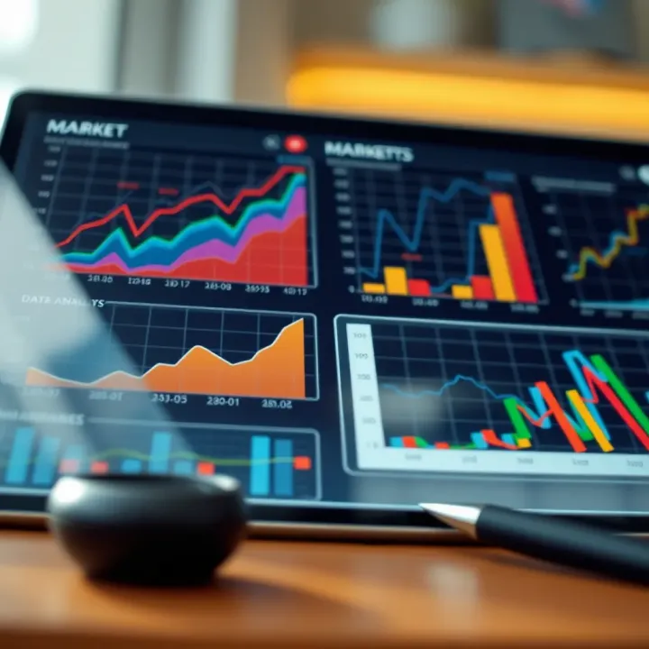 Detailed market analysis showing charts and graphs illustrating trends and competitor comparison