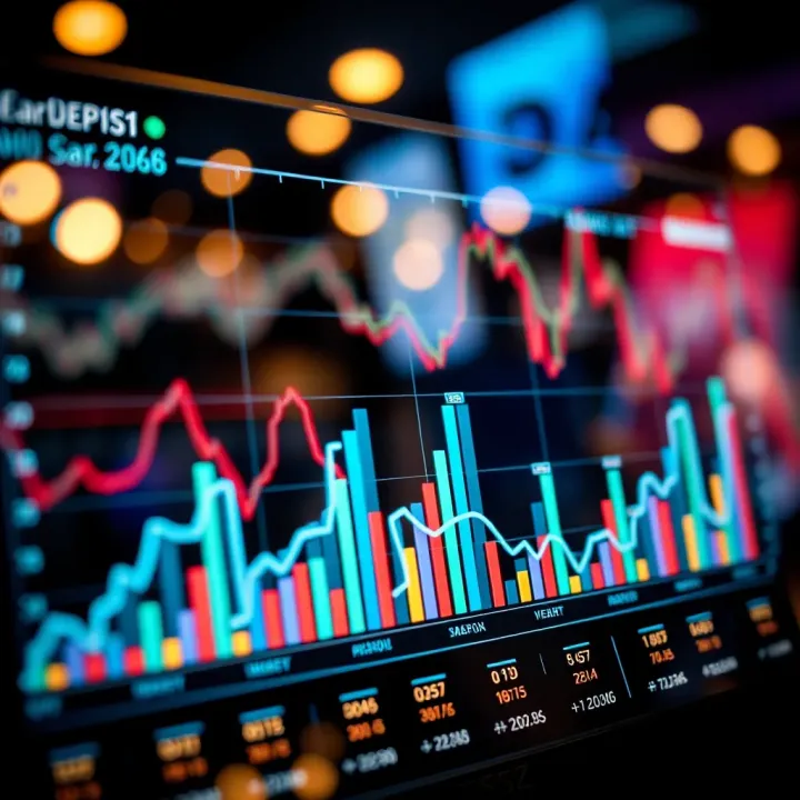 Graph depicting market trends and consumer behavior analysis