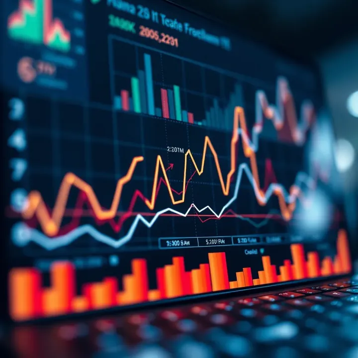 Graph displaying market trends and consumer behavior analysis