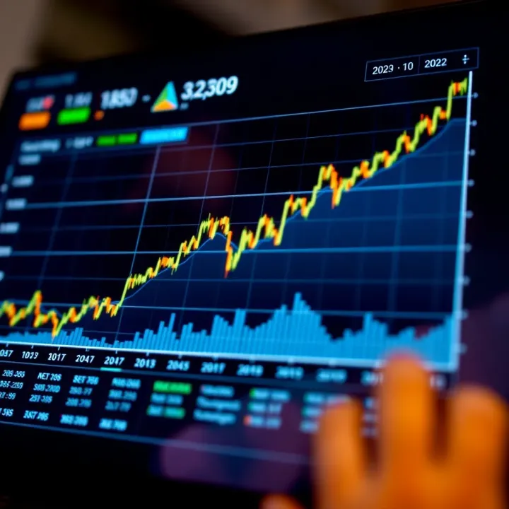 Graph showing market trends influenced by economic announcements throughout the year