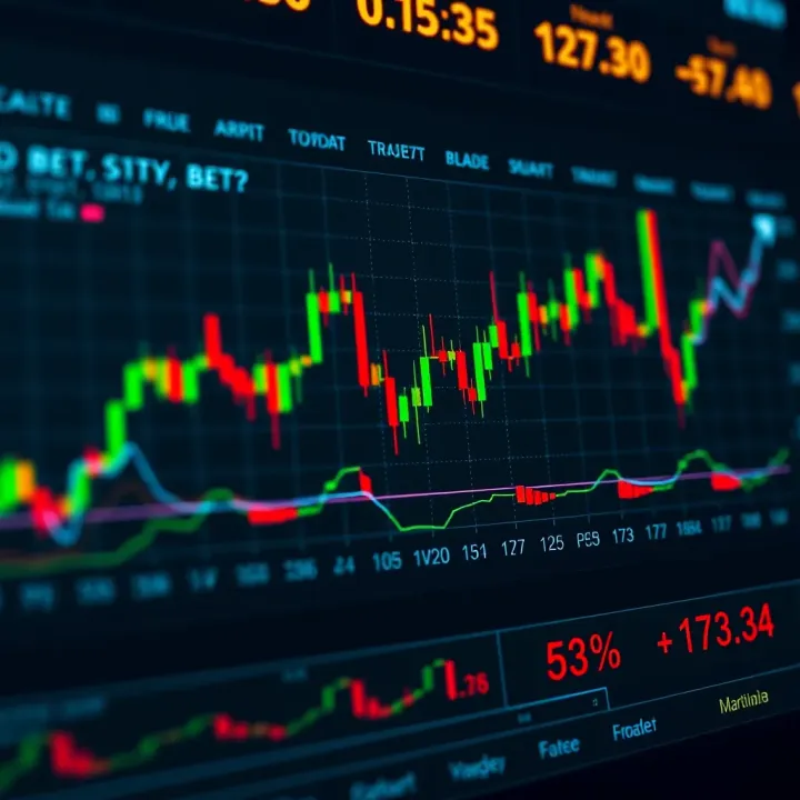 Graph showing the progression of bets using the Martingale strategy in binary options trading