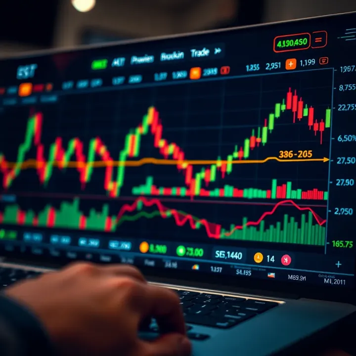 User-friendly trading platform interface with charts and market data