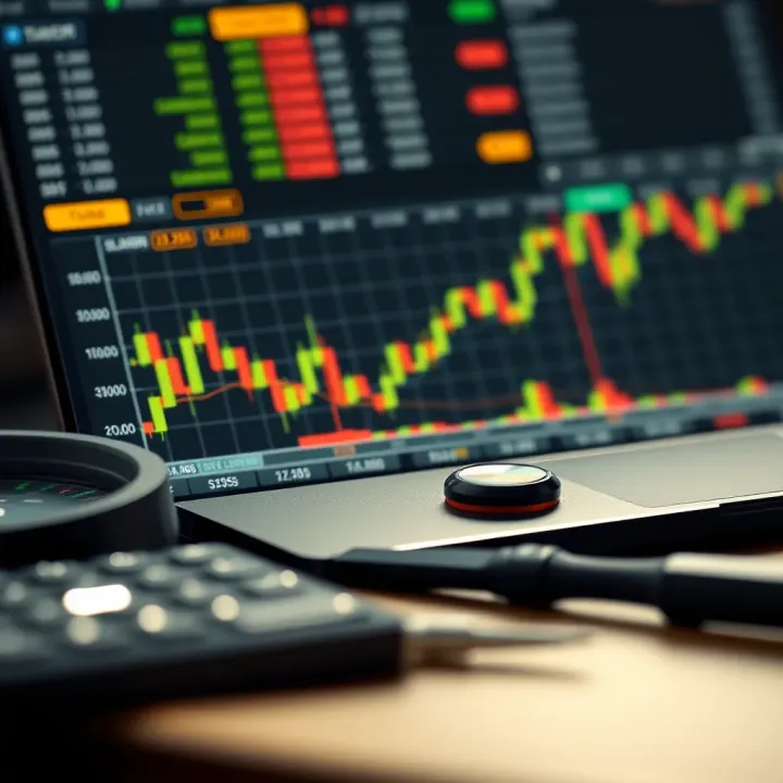 Technical analysis tools highlighting key price levels and support resistance zones