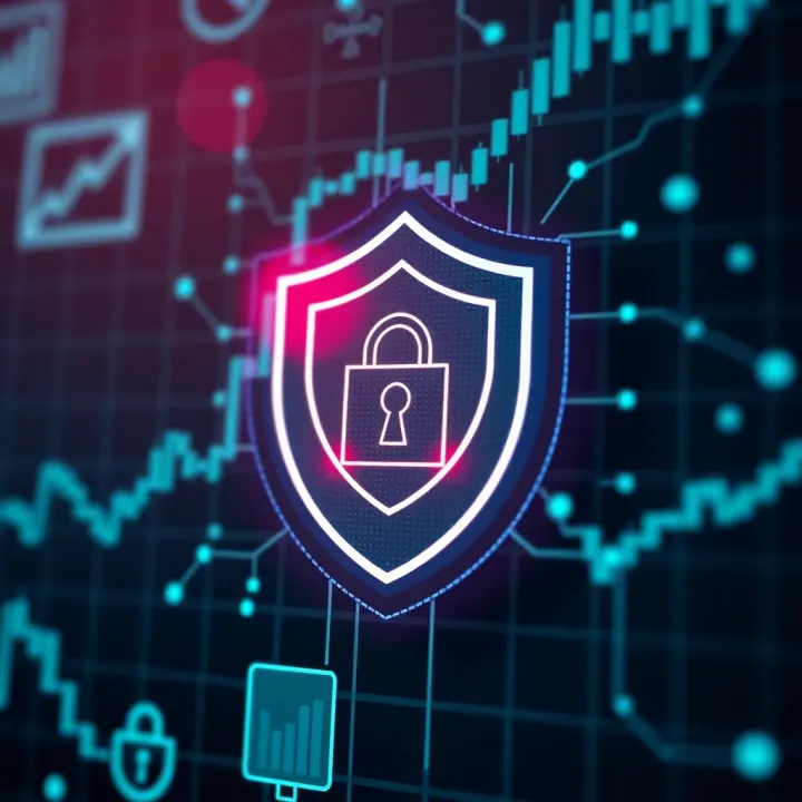 Illustration showing a secure digital shield symbolizing regulation and investor protection in binary options trading
