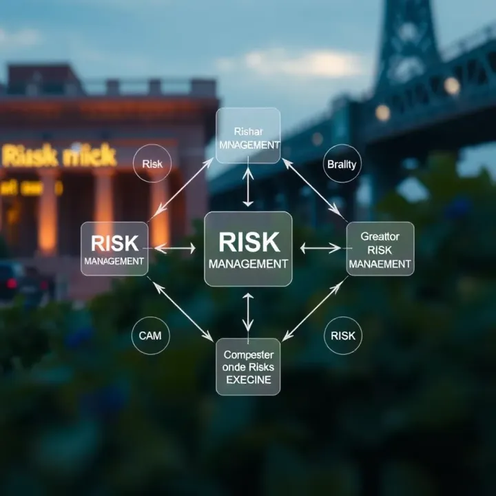Diagram illustrating core risk management concepts and their interrelations