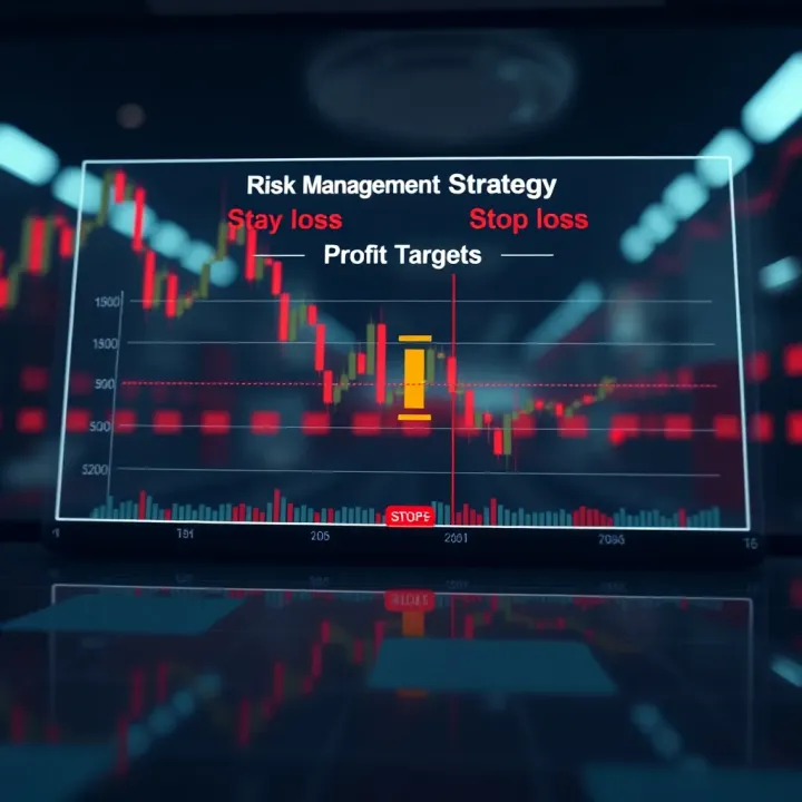 Risk management strategy chart illustrating stop loss and profit targets