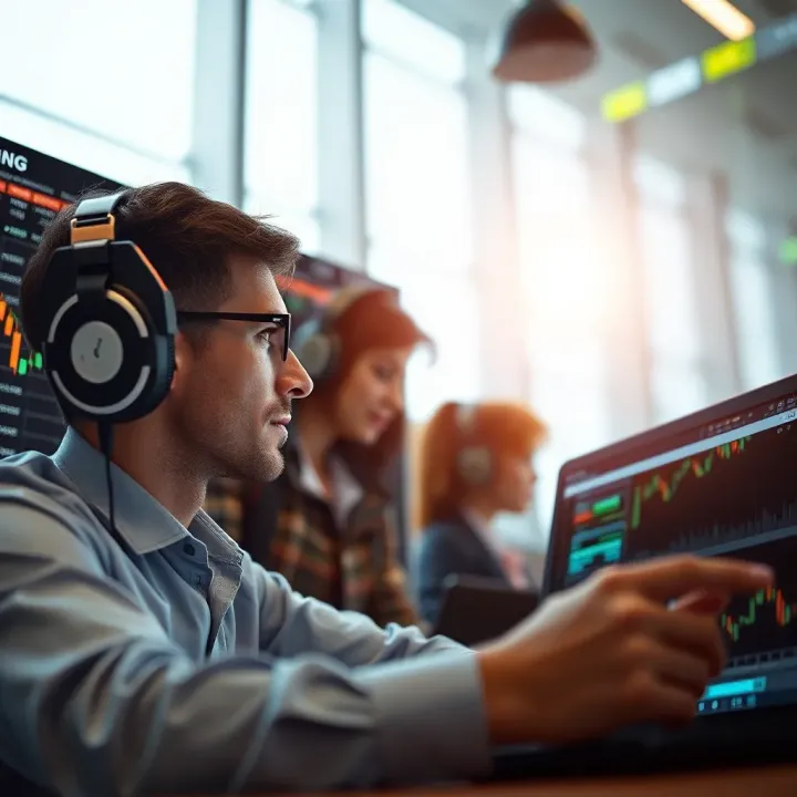 Trader analyzing economic calendar data to plan strategic forex trades