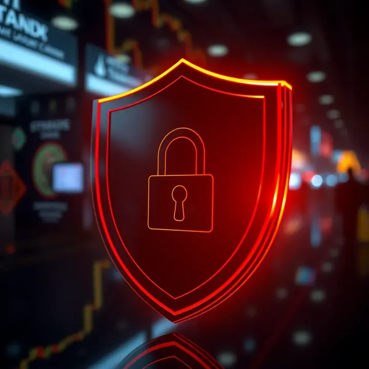 Security shield icon representing protection and regulatory compliance in trading platforms