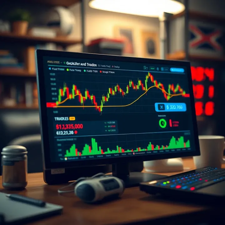Graphical representation of trading strategies and risk management in demo accounts