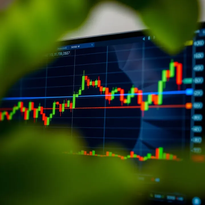 Chart showing key price action candlestick patterns on a financial graph